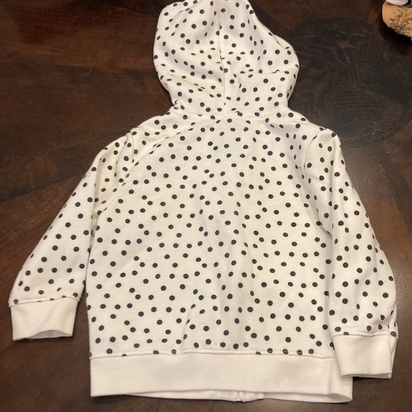 GUC Old navy White w/ black polka dots sweat suit full zip jacket w/ sweatpants - Picture 4 of 9